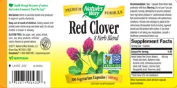 Label for Red Clover 460 mg
