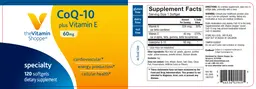 Label for CoQ-10 Plus Vitamin E 60 mg