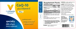 Label for CoQ-10 Plus Vitamin E 60 mg