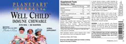 Label for Well Child Immune Chewable