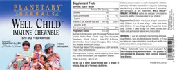Label for Well Child Immune Chewable