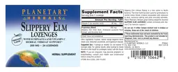 Label for Slippery Elm Lozenges Tangerine Flavor