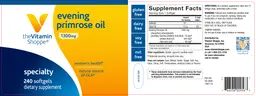 Label for Evening Primrose Oil 1300 mg