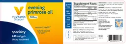 Label for Evening Primrose Oil 500 mg