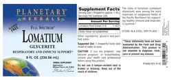 Label for Lomatium Glycerite