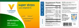 Label for Super Stress With Vitamin C