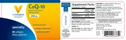 Label for CoQ-10 200 mg