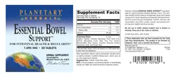 Label for Essential Bowel Support