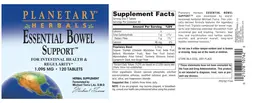 Label for Essential Bowel Support