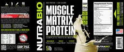 Label for Muscle Matrix Protein Alpine Vanilla