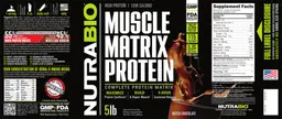 Label for Muscle Matrix Protein Dutch Chocolate
