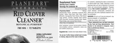 Label for Red Clover Cleanser