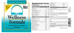Label for Wellness Formula