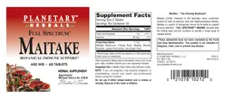 Label for Full Spectrum Maitake