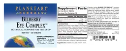 Label for Bilberry Eye Complex