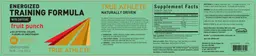 Label for Energized Training Formula Fruit Punch