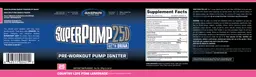 Label for SuperPump 250 Country Life Pink Lemonade
