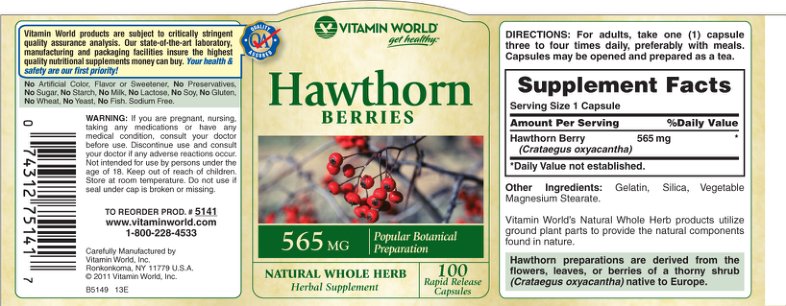 Hawthorn Berries 565 mg