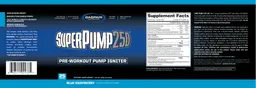 Label for SuperPump 250 Blue Raspberry