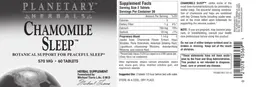 Label for Chamomile Sleep