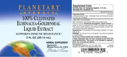 Label for Echinacea-Goldenseal Liquid Extract