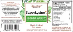 Label for SuperLysine+ Liquid Extract