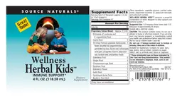 Label for Wellness Herbal Kids
