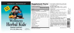 Label for Wellness Herbal Kids