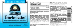 Label for Transfer Factor 125 mg