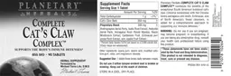 Label for Complete Cat's Claw Complex