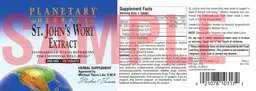 Label for St. John's Wort Extract 300 mg