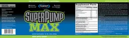 Label for SuperPump MAX Sour Apple Candy