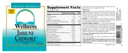 Label for Immune Chewable Delicious Berry Flavor