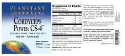 Label for Cordyceps Power CS-4