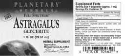 Label for Full Spectrum Astragalus Glycerite