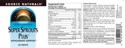 Label for Super Sprouts Plus