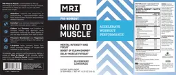 Label for Mind To Muscle Blueberry Lemonade