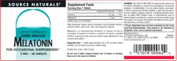 Label for Melatonin 2 mg
