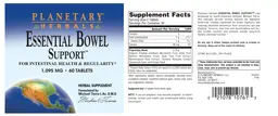 Label for Essential Bowel Support