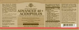 Label for Advanced 40+ Acidophilus