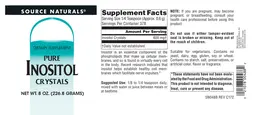 Label for Pure Inositol Crystals