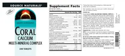 Label for Coral Calcium Multi-Mineral Complex