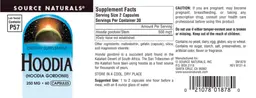 Label for Hoodia 250 mg