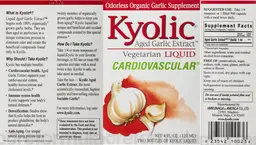 Label for Kyolic Aged Garlic Extract