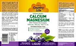 Label for Target-Mins Calcium Magnesium With Vitamin D3 Complex Blueberry Flavor