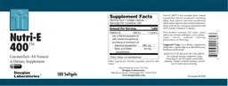 Label for Nutri-E 400