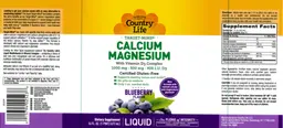 Label for Target-Mins Calcium Magnesium With Vitamin D3 Complex Blueberry Flavor