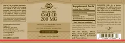 Label for Megasorb CoQ-10 200 mg