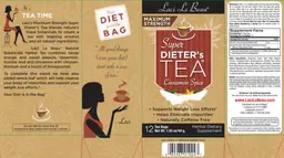 Label for Maximum Strength Super Dieter's Tea Cinnamon Spice
