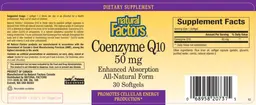 Label for Coenzyme Q10 50 mg
